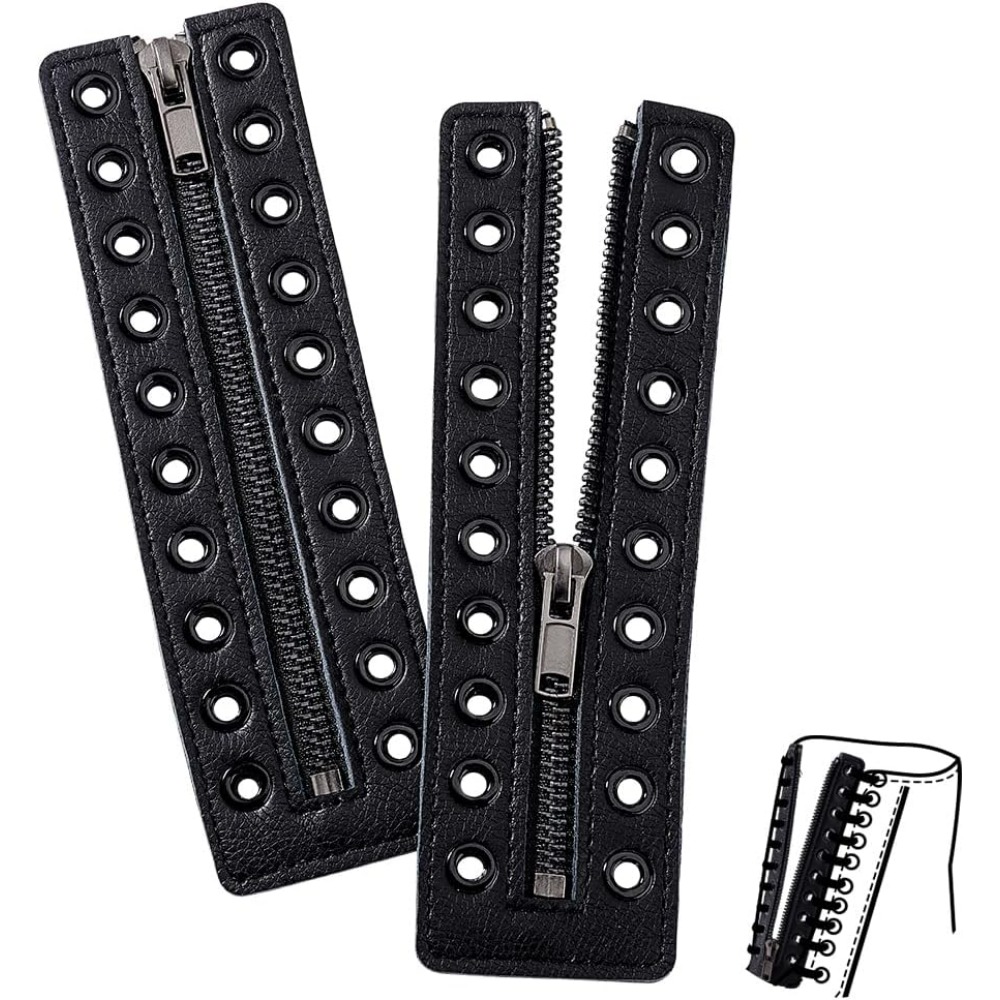 Men Shoes Outlet - Leather Boot Zipper Inserts 6.9x2 Inch