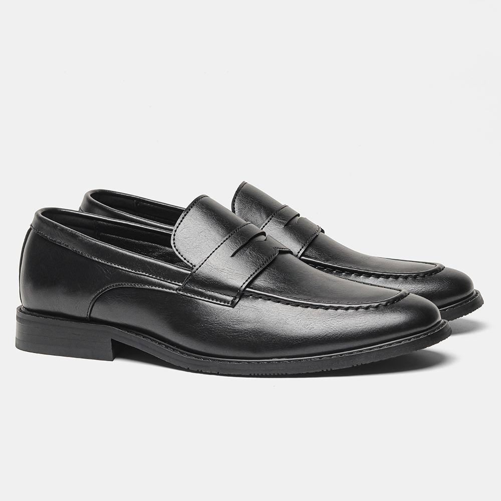 Men's Black Penny Loafers Clas - Men Shoes Boss 评论和价格