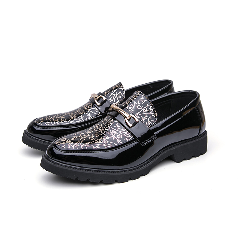 Men Two Tone Bamboo Print Pate - Men Shoes Boss 评论和价格