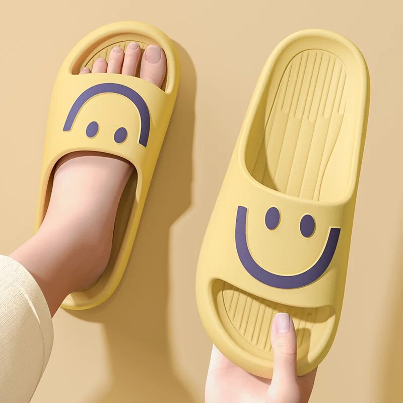 Smiley Face Cloud Slippers Wom - Men'S Shoes With Platform 评论和价格