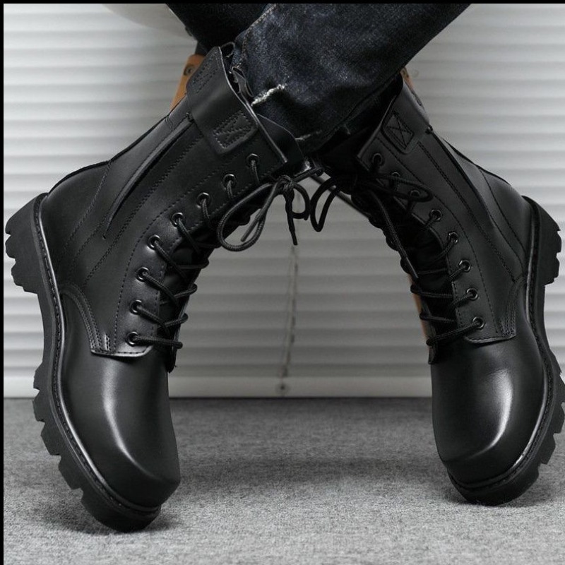 Tactical Combat Boots Mens Hig - Work Boot Steel Toe 评论和价格