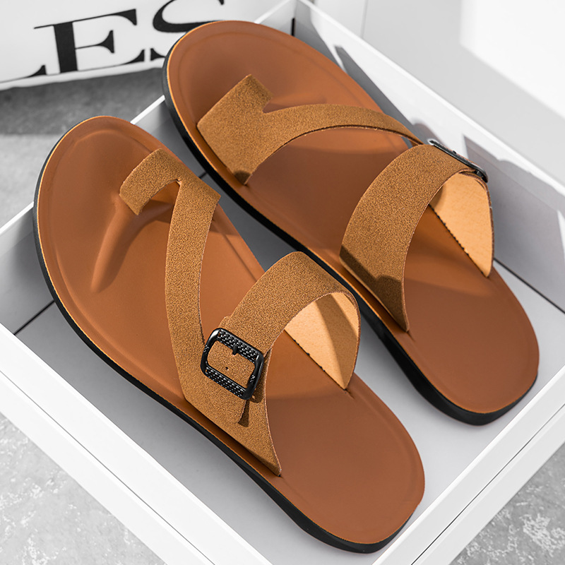 2026 New Summer Handmade Leath - Flip Flop Beach Men 评论和价格