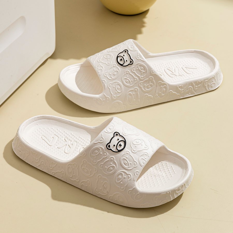 Printting Cute Bear Women Slip - Men'S Shoes With Platform 评论和价格