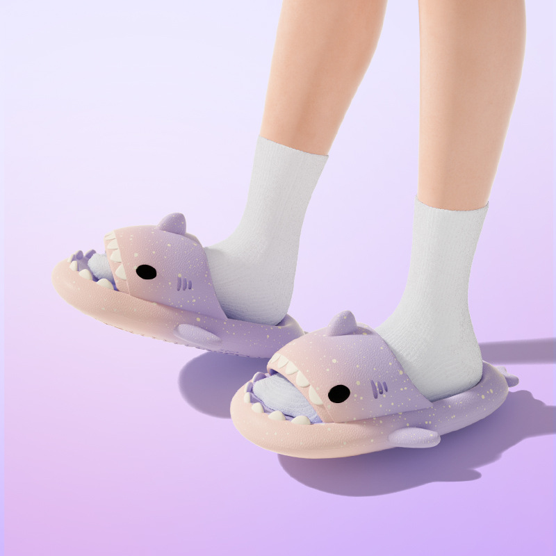Cute Cartoon Shark Slippers Fo - Men'S Shoes With Platform 评论和价格