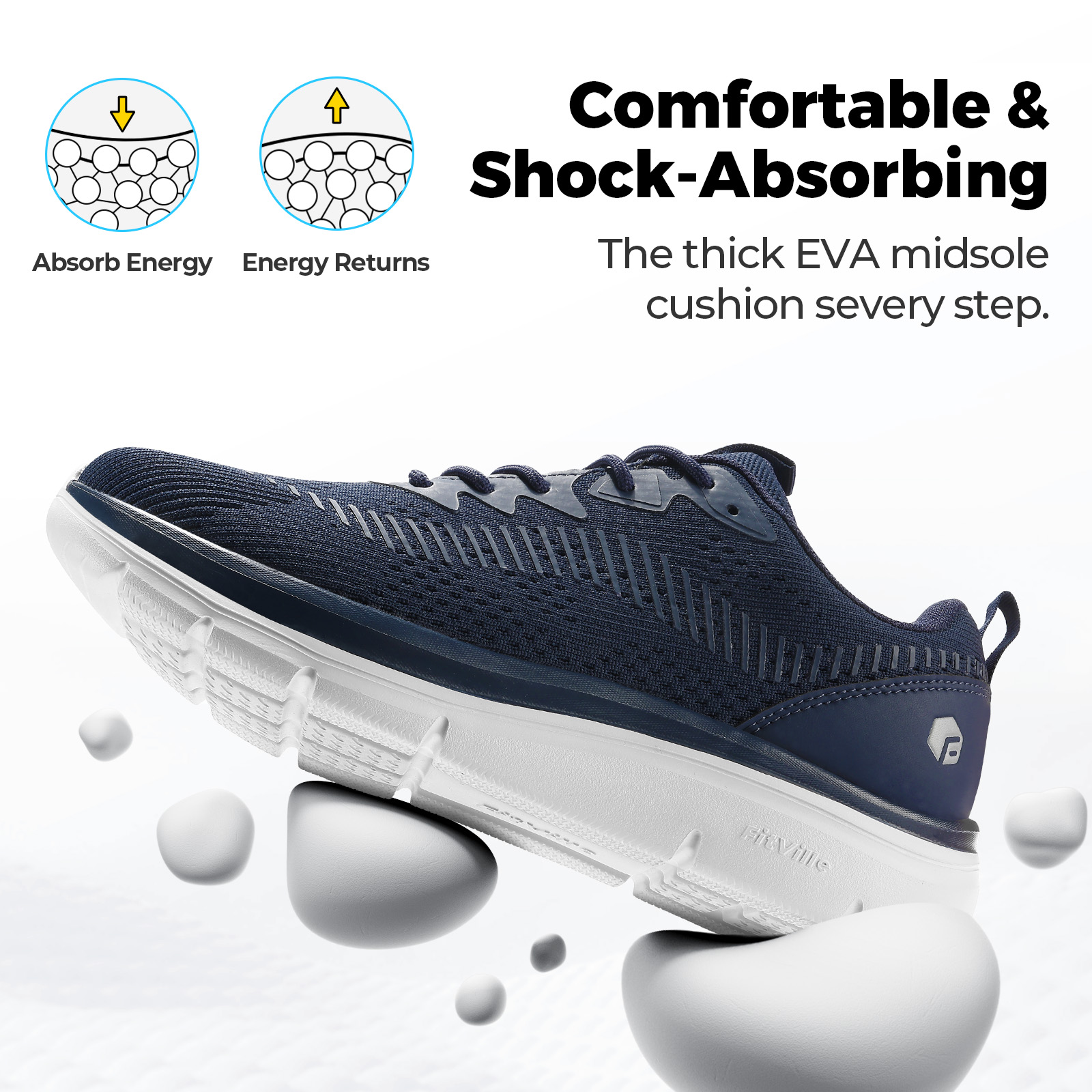 FitVille Men's Walking Shoes L - Men Shoes Runners 评论和价格