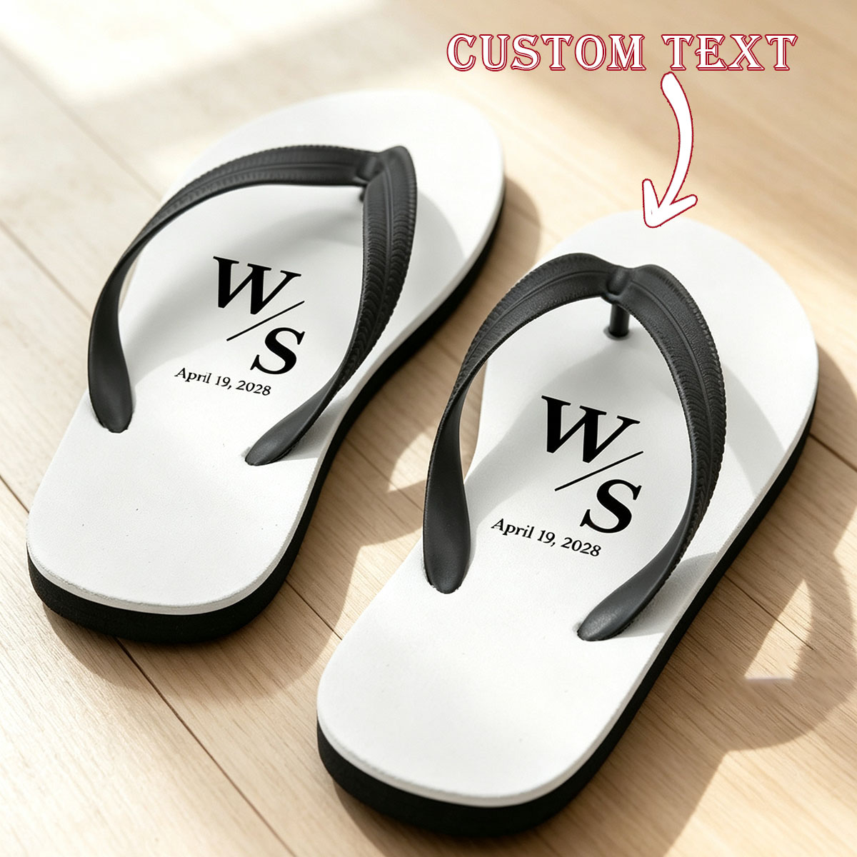 Customized fun flip flops for  - Flip Flop Beach Men 评论和价格