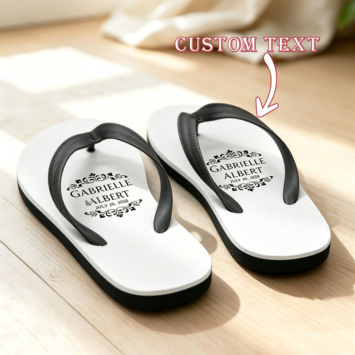 Customized fun flip flops for  - Flip Flop Beach Men 评论和价格