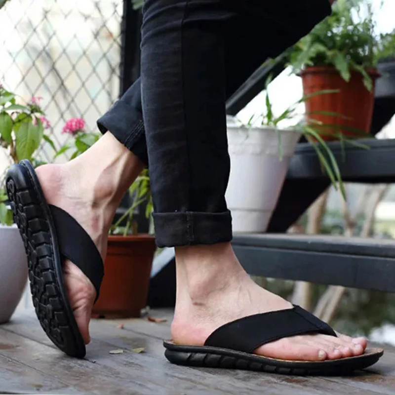 Summer Shoes Men Slippers Genu - Flip Flop Beach Men 评论和价格