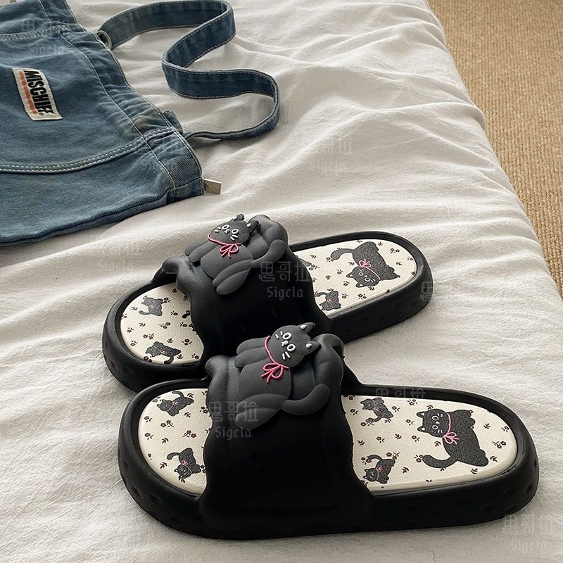 Printting Cute Bear Women Slip - Flip Flop Beach Men 评论和价格