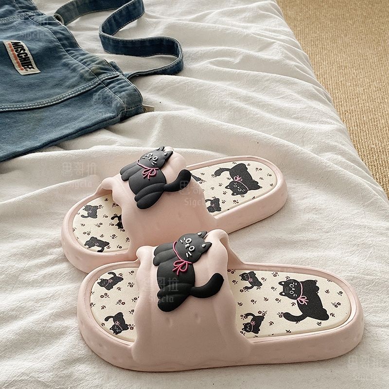 Printting Cute Bear Women Slip - Flip Flop Beach Men 评论和价格