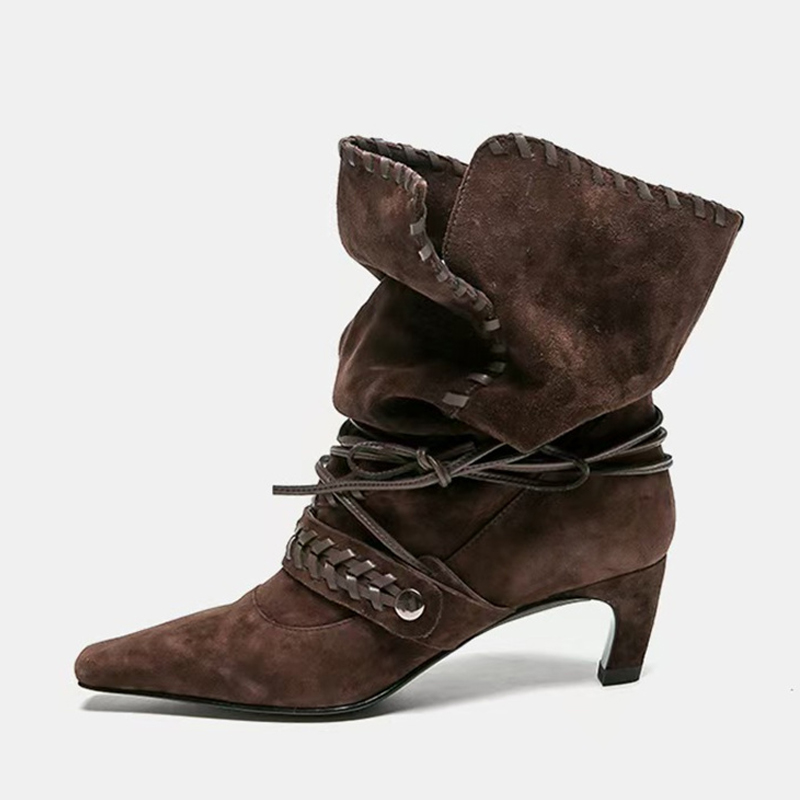 Liyke Autumn Winter Brown Sued - Chelsea Boots Suede 评论和价格