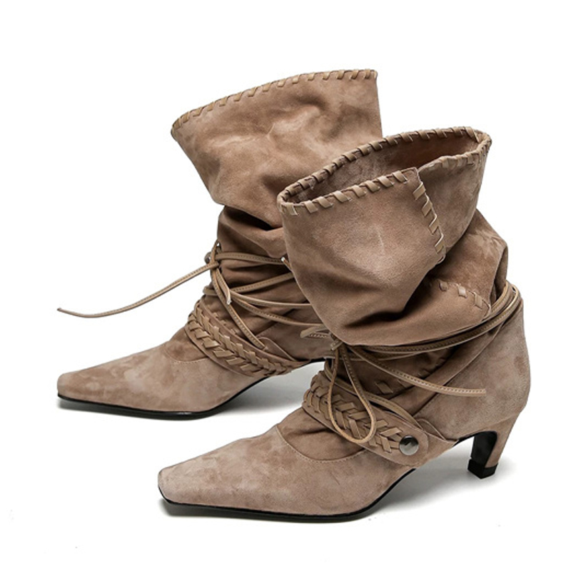 Liyke Autumn Winter Brown Sued - Chelsea Boots Suede 评论和价格