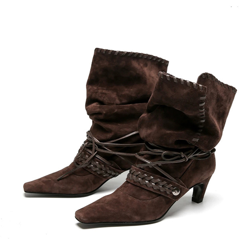 Liyke Autumn Winter Brown Sued - Chelsea Boots Suede 评论和价格