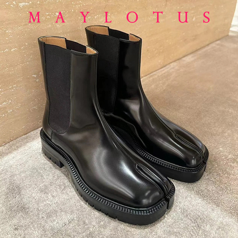 2026 Retro Split Toe Ankle Boo - Chelsea Boots Suede 评论和价格