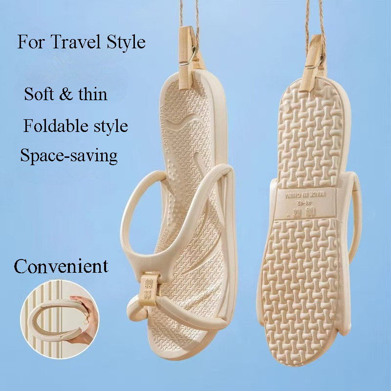 Foldable Travel Slippers Unise - Flip Flop Beach Men 评论和价格