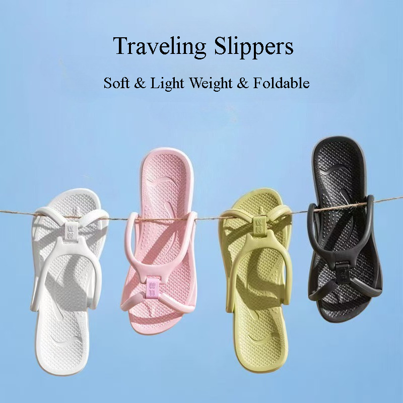 Foldable Travel Slippers Unise - Flip Flop Beach Men 评论和价格